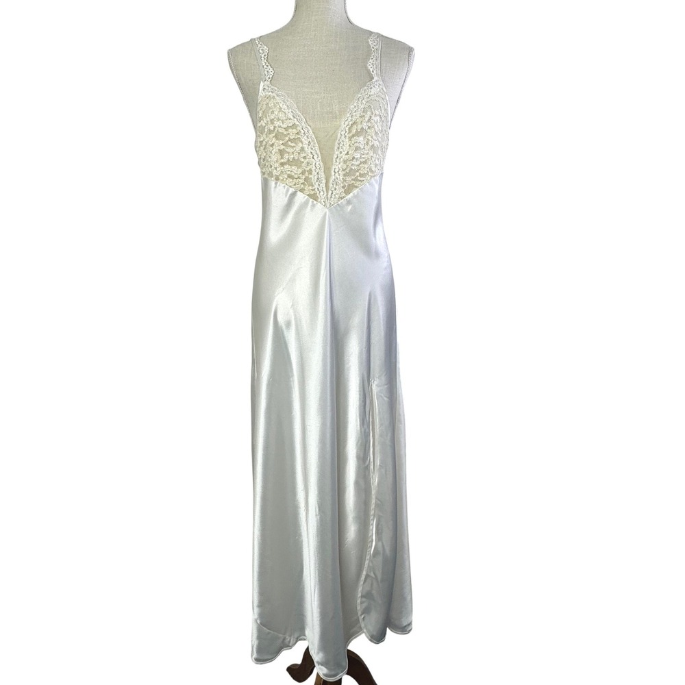 Vintage Victoria's Secret Gold Label Bridal Slip Dress Medium White/Cream